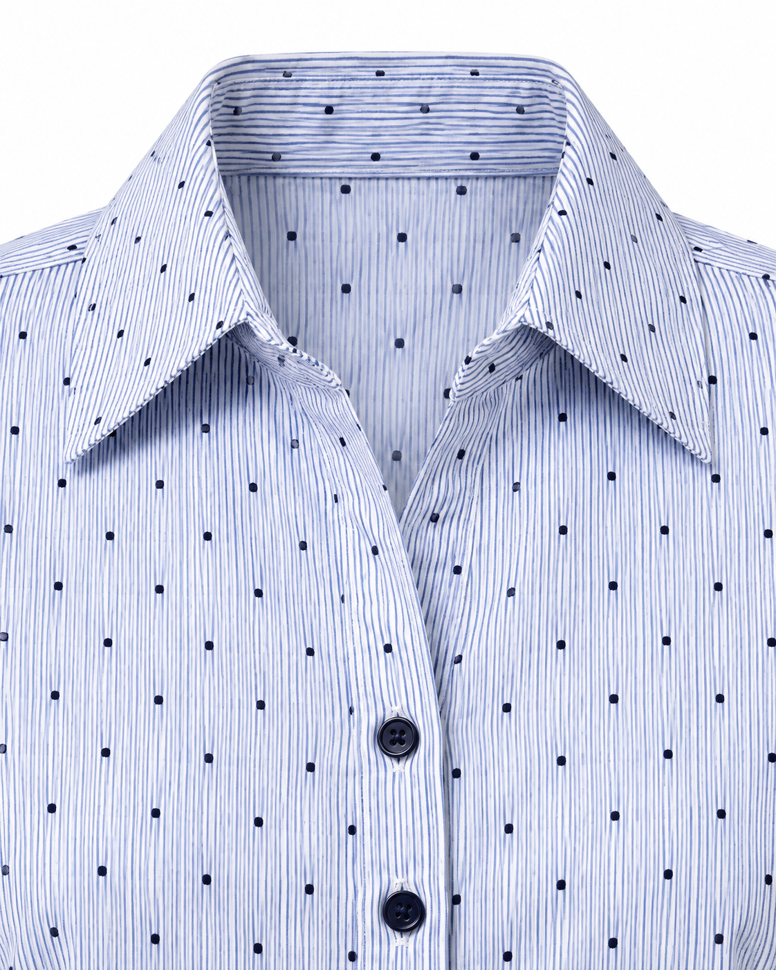 Blouse rayée a petits pois