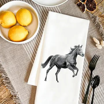 HORSE MOTIF TEA TOWEL