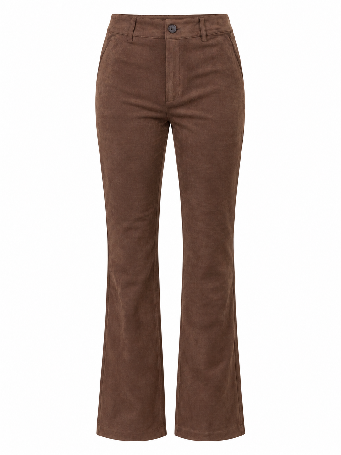 Pantalon évasé en suédine
