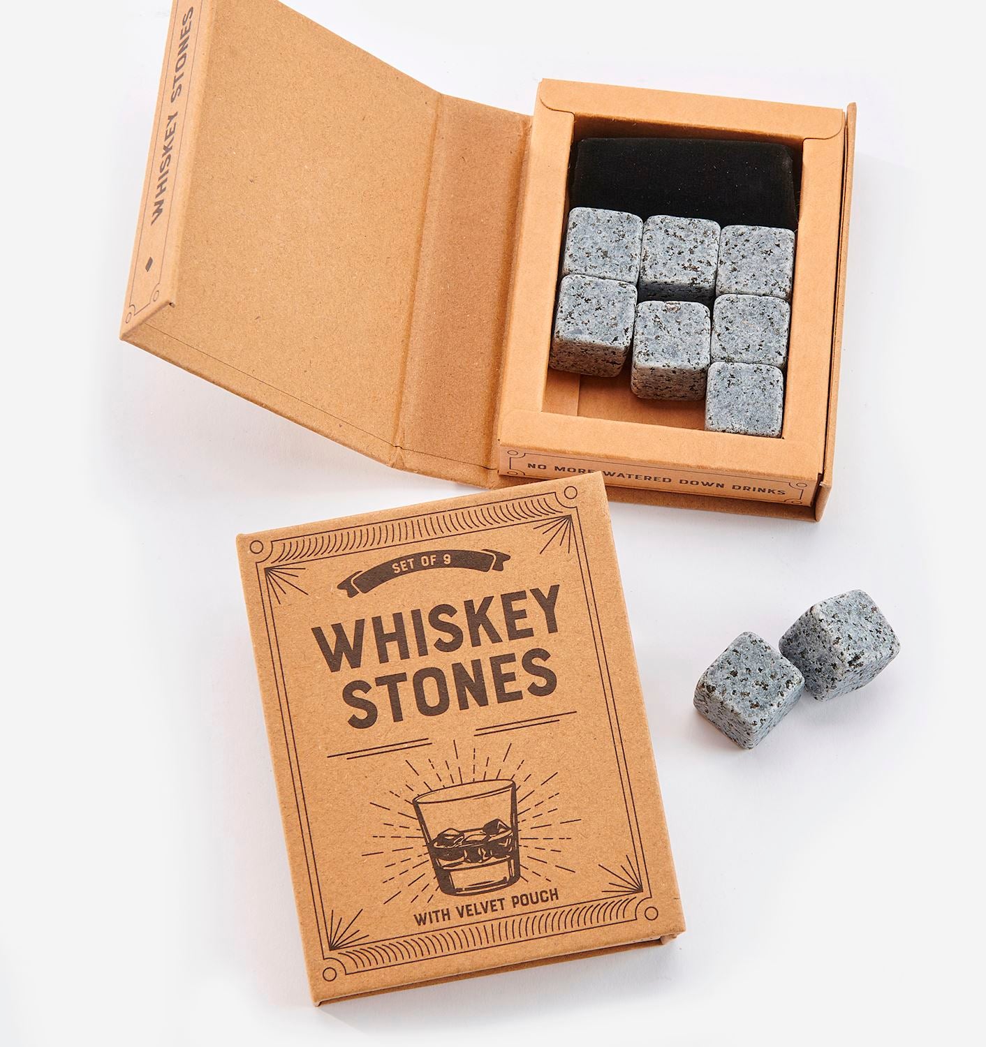 ENSEMBLE DE PIERRES À WHISKY AVEC POCHETTE