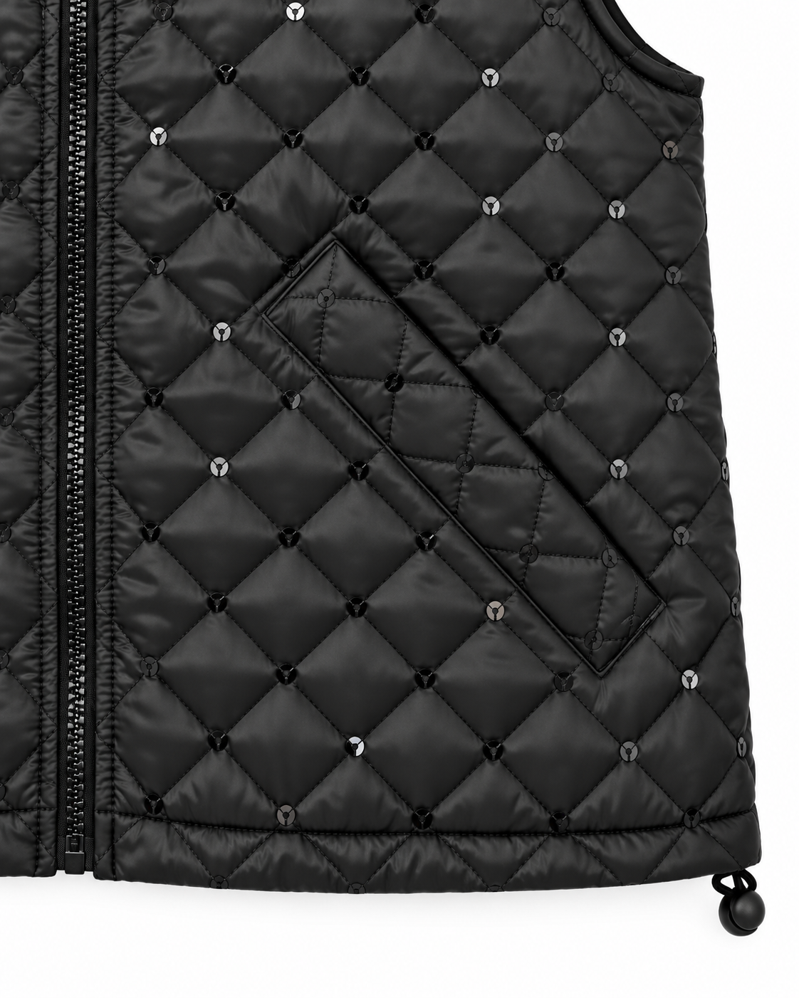 Veste matelassée à détails scintillants